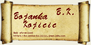 Bojanka Kojičić vizit kartica